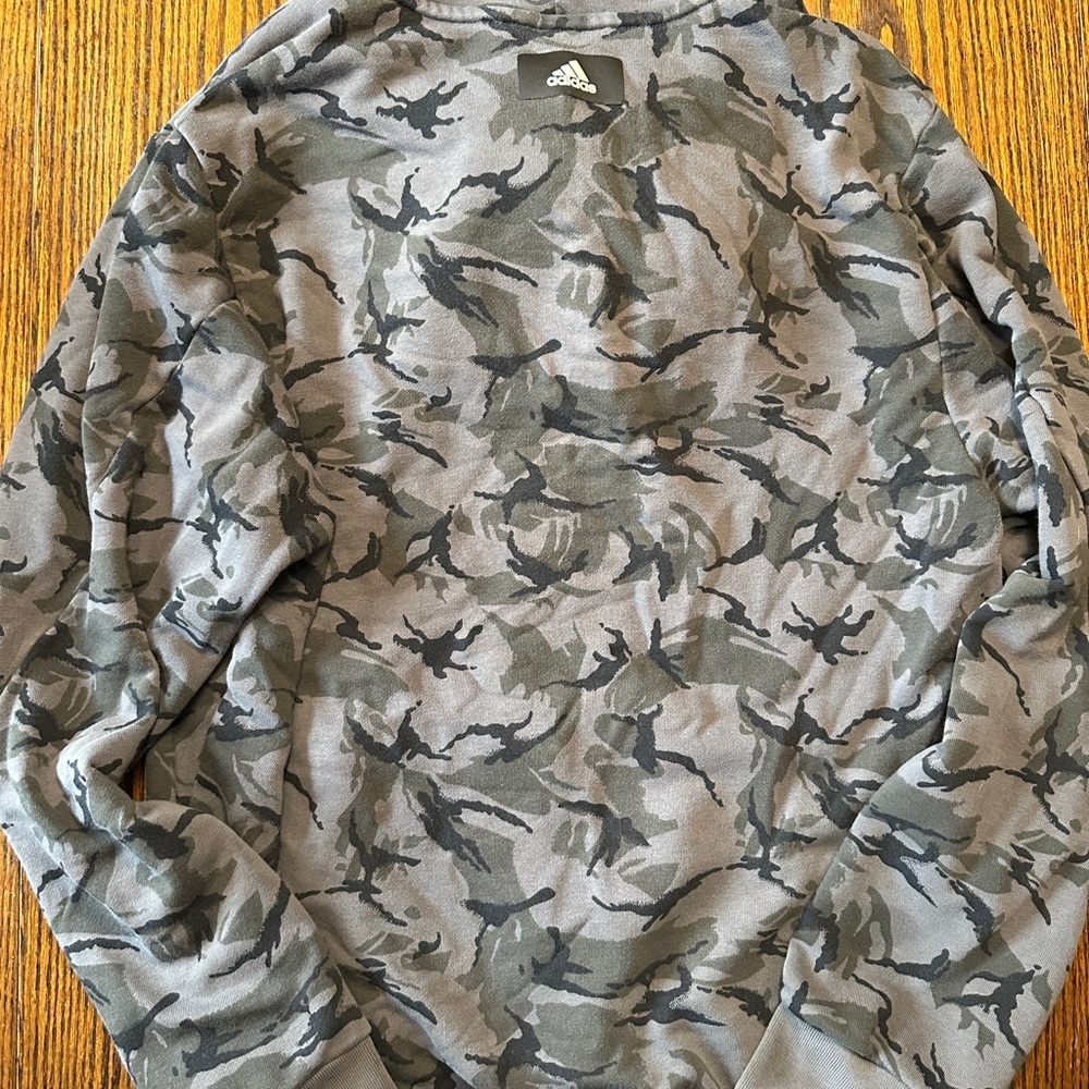 Adidas Gray Camouflage Hoodie - Picture 4 of 4